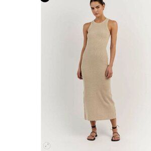 DISSH | Dresses | Dissh Jenna Oat Marle Knit Rib Dress Sz Au L Us 6 |  Poshmark